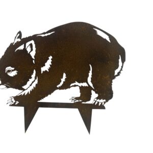 Rustic Wombat Garden Stake
